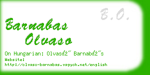 barnabas olvaso business card